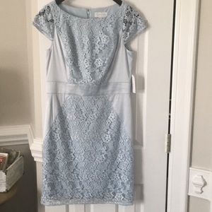 Jessica Simpson Powder Blue Lace Cap Sleeve Sheath Dress